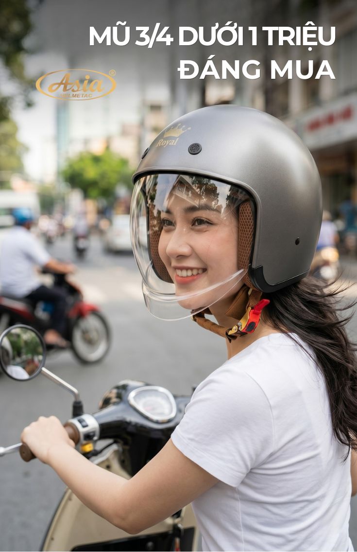 Top mũ 3/4 dướI 1 triệu đáng mua nhất 2026